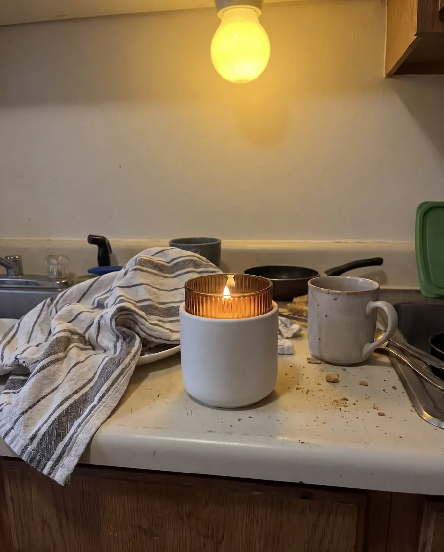 Candle, owner's photograph